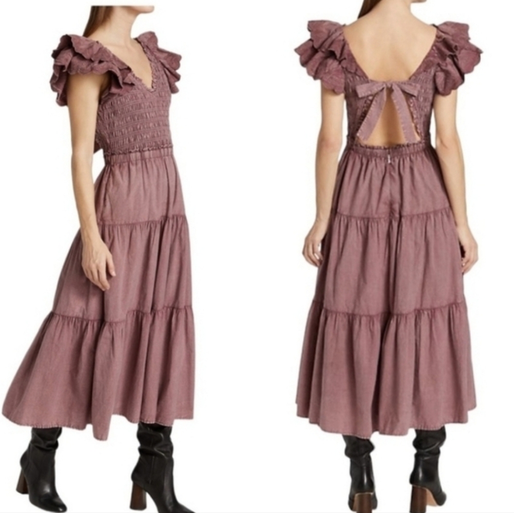 Sea New York Heidi Dress In Dusty Mauve
